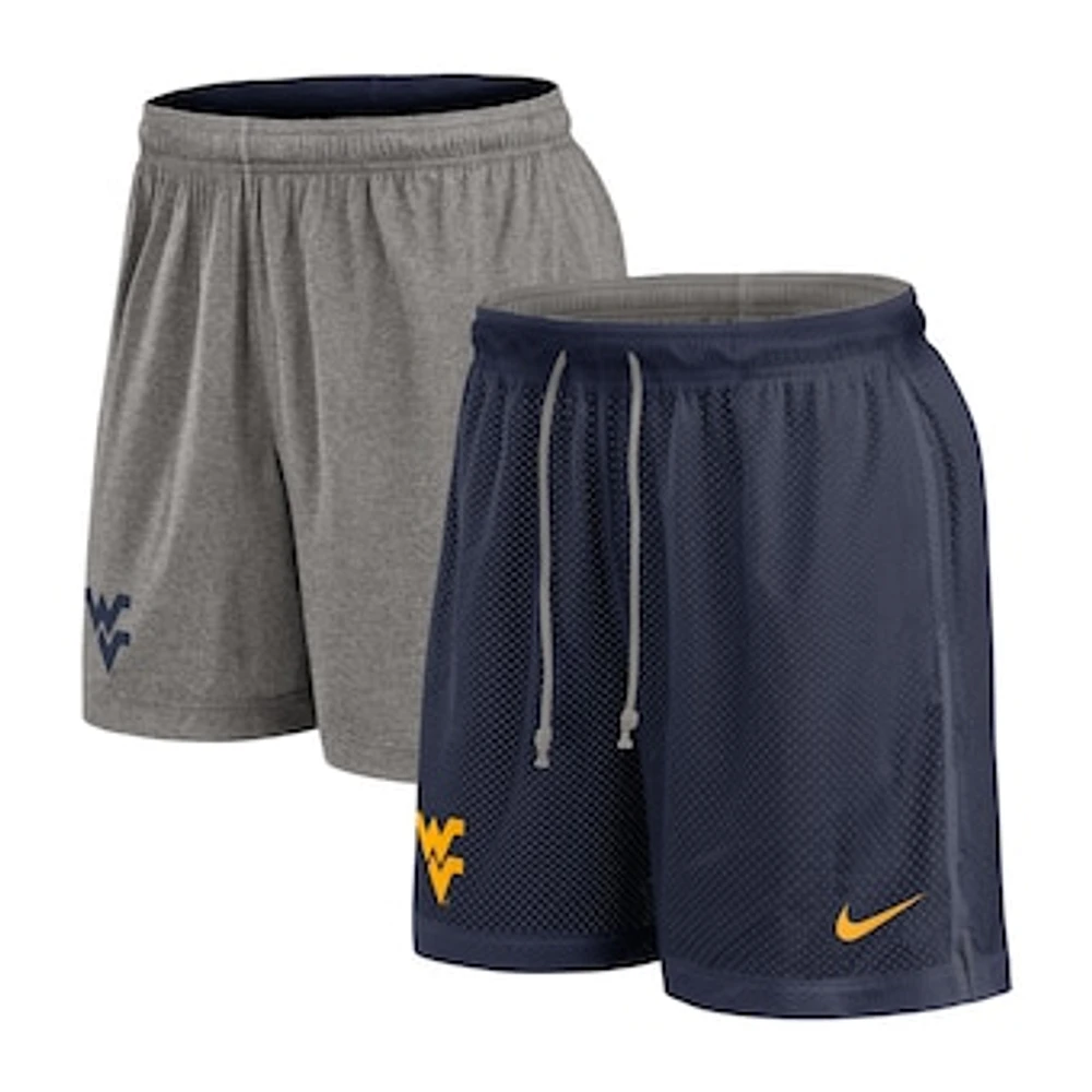 Men's Nike Navy/Heather Gray West Virginia Mountaineers Player Reversible Shorts