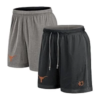 Men's Nike Black/Heather Gray Texas Longhorns Player Reversible Shorts