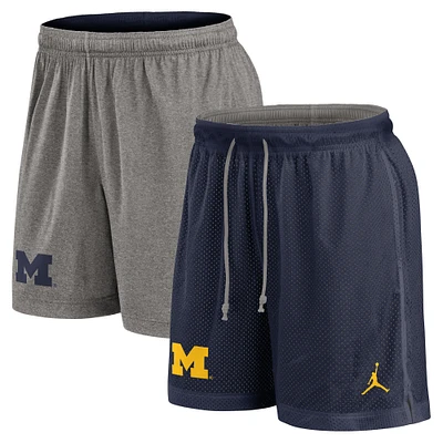 Men's Nike Navy/Heather Gray Michigan Wolverines Player Shorts