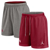 Men's Nike Crimson/Heather Gray Oklahoma Sooners Player Shorts