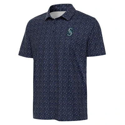 Men's Antigua Navy Seattle Mariners Figment Polo