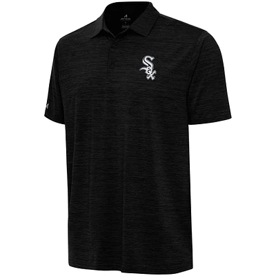 Men's Antigua  Heather Black Chicago White Sox Layout Polo