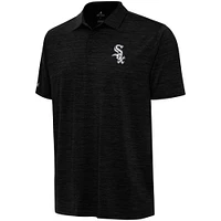 Men's Antigua  Heather Black Chicago White Sox Layout Polo
