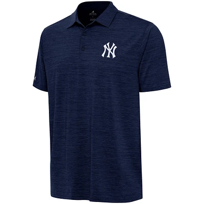 Men's Antigua  Heather Navy New York Yankees Layout Polo