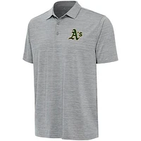 Men's Antigua Heather Gray Athletics Layout Polo