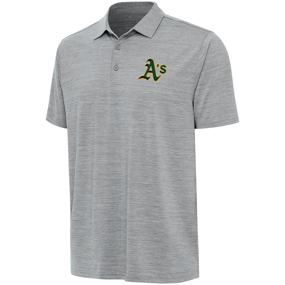 Men's Antigua Heather Gray Athletics Layout Polo