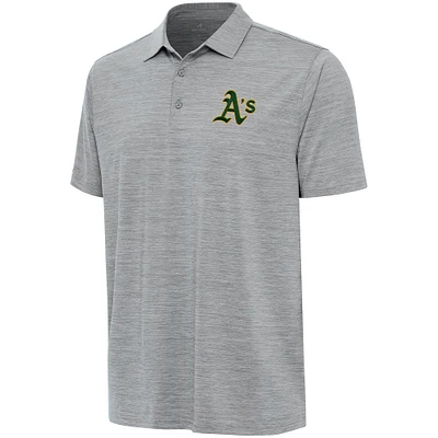 Men's Antigua Heather Gray Athletics Layout Polo