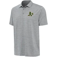 Men's Antigua Heather Gray Athletics Layout Polo