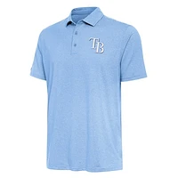 Men's Antigua  Heather Light Blue Tampa Bay Rays Scheme Polo