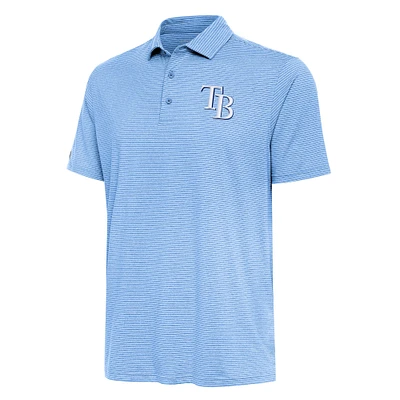 Men's Antigua  Heather Light Blue Tampa Bay Rays Scheme Polo