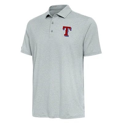 Men's Antigua  Heather Gray Texas Rangers Scheme Polo
