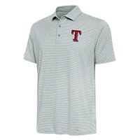 Men's Antigua  Heather Gray Texas Rangers Scheme Polo