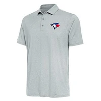 Men's Antigua  Heather Gray Toronto Blue Jays Scheme Polo