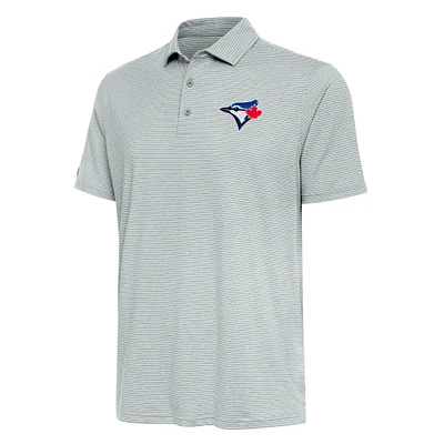 Men's Antigua  Heather Gray Toronto Blue Jays Scheme Polo