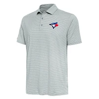 Men's Antigua  Heather Gray Toronto Blue Jays Scheme Polo