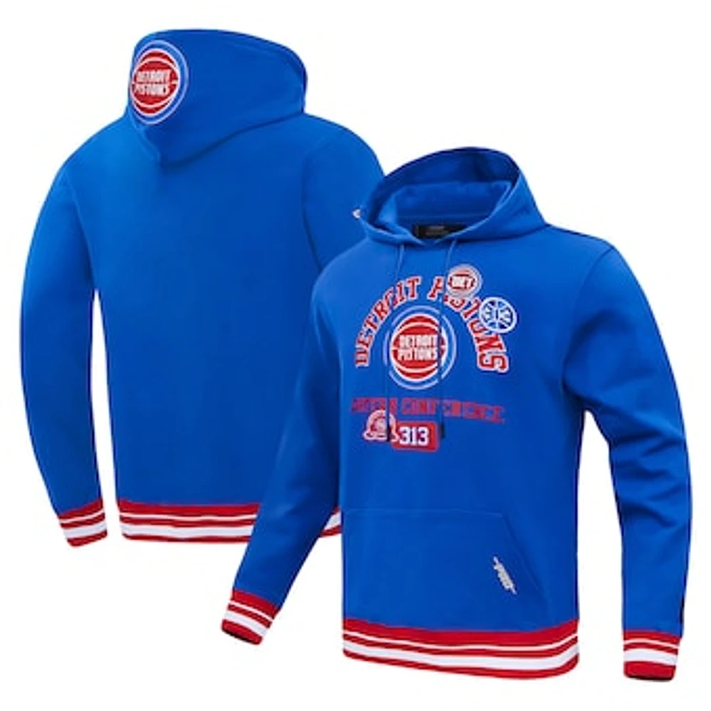 Men's Pro Standard Blue Detroit Pistons Area Code Pullover Hoodie