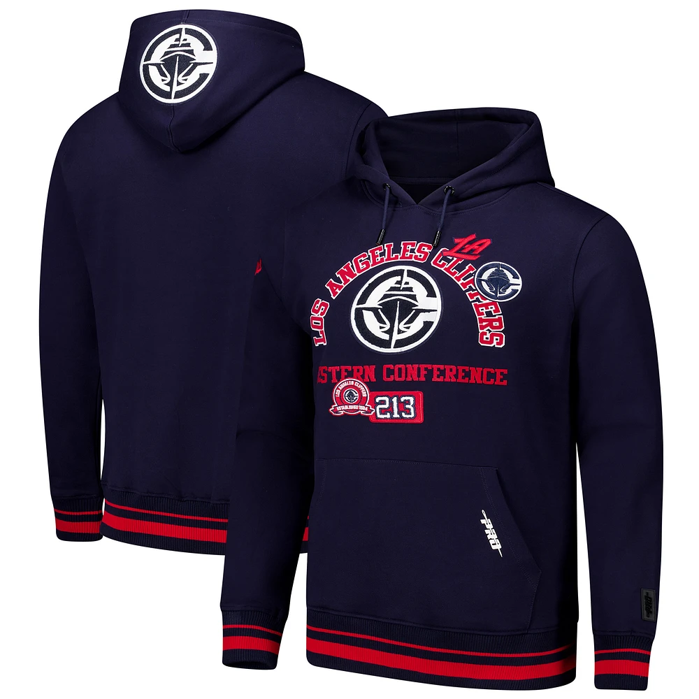 Men's Pro Standard Navy LA Clippers Area Code Pullover Hoodie