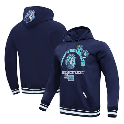 Men's Pro Standard Navy Minnesota Timberwolves Area Code Pullover Hoodie