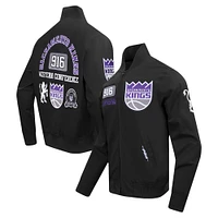 Men's Pro Standard Black Sacramento Kings Area Code Twill Full-Zip Jacket