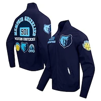 Men's Pro Standard Navy Memphis Grizzlies Area Code Twill Full-Zip Jacket