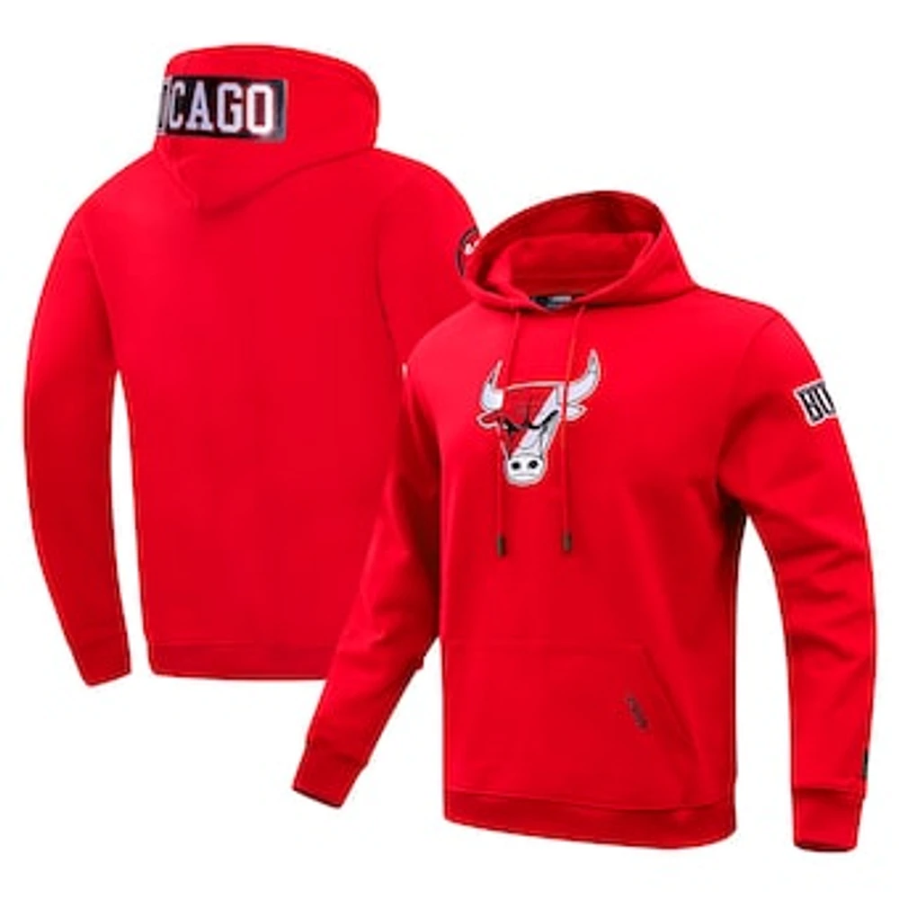 Men's Pro Standard Red Chicago Bulls Split Logo Pullover Hoodie