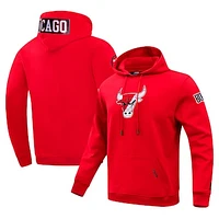 Men's Pro Standard Red Chicago Bulls Split Logo Pullover Hoodie