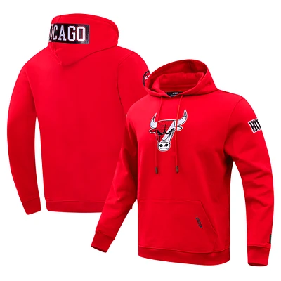 Men's Pro Standard Red Chicago Bulls Split Logo Pullover Hoodie