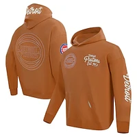 Men's Pro Standard Brown Detroit Pistons Paint the City Pullover Hoodie