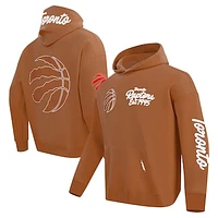 Men's Pro Standard Brown Toronto Raptors Paint the City Drop Shoulder Pullover Hoodie