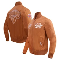 Men's Pro Standard Brown New York Knicks Paint The City Full-Zip Jacket