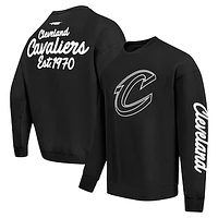 Men's Pro Standard Black Cleveland Cavaliers Paint the City Drop Shoulder Sweatshirt