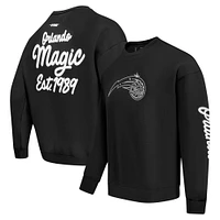 Men's Pro Standard Black Orlando Magic Paint the City Drop Shoulder Sweatshirt