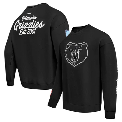 Men's Pro Standard Black Memphis Grizzlies Paint the City Drop Shoulder Sweatshirt