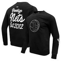 Men's Pro Standard Black Brooklyn Nets Paint the City Drop Shoulder Sweatshirt