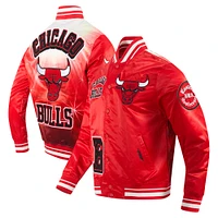 Men's Pro Standard Red Chicago Bulls Sublimated Satin Full-Snap Jacket