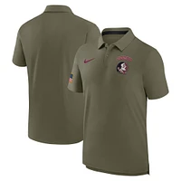 Men's Nike Olive Florida State Seminoles 2024 Military Appreciation Tour Performance Polo