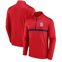 Men's Fanatics Red St. Louis Cardinals Head-to-Head Quarter-Zip Top