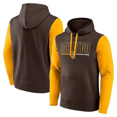 Men's Fanatics Brown San Diego Padres Outline Fleece Pullover Hoodie