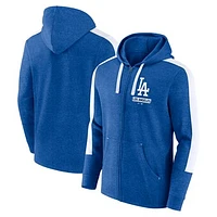 Men's Fanatics Heather Royal Los Angeles Dodgers Gains Fleece Full-Zip Hoodie