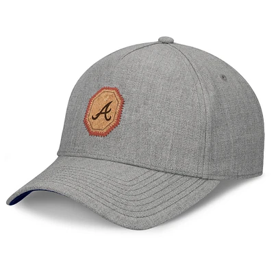 Men's Fanatics Gray Atlanta Braves Signature Elements Cork Patch A-Frame Adjustable Hat