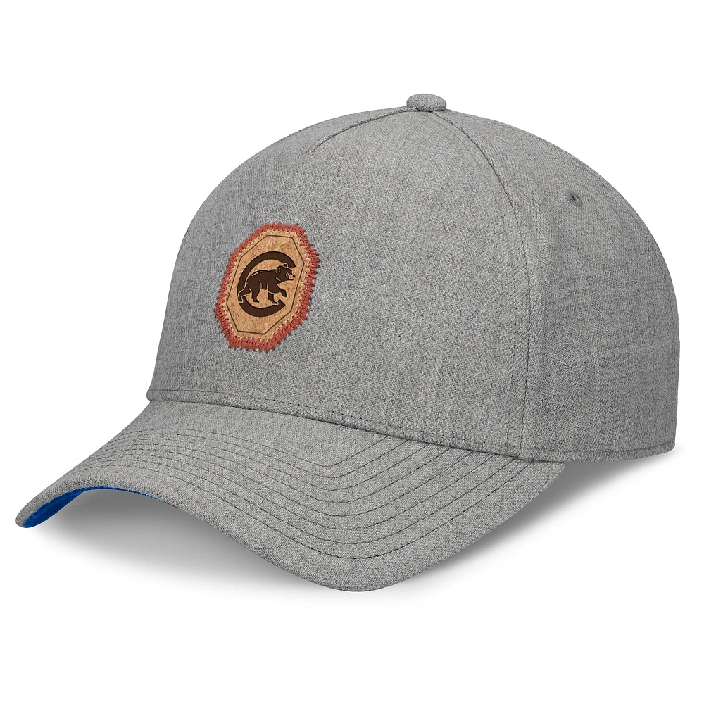 Men's Fanatics Gray Chicago Cubs Signature Elements Cork Patch A-Frame Adjustable Hat