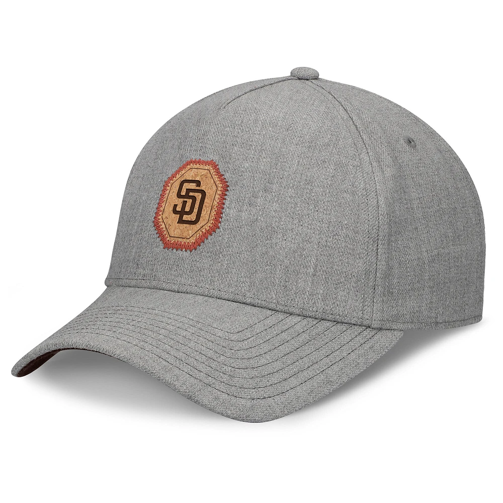 Men's Fanatics Gray San Diego Padres Signature Elements Cork Patch A-Frame Adjustable Hat