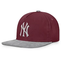 Men's Fanatics Wine New York Yankees Front Office Snapback Hat