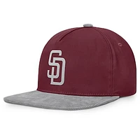 Men's Fanatics Wine San Diego Padres Front Office Snapback Hat