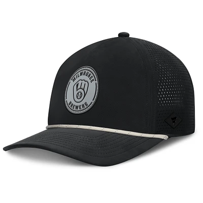 Men's Fanatics Black Milwaukee Brewers Signature A-Frame Adjustable Hat