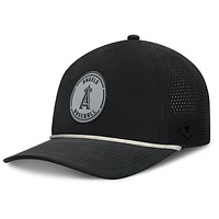 Men's Fanatics Black Los Angeles Angels Front Office Performance A-Frame Adjustable Hat