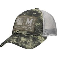 Men's Under Armour Camo Maryland Terrapins Freedom Collection Blitzing Performance Trucker Hat