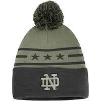 Men's Under Armour Forest Green Notre Dame Fighting Irish Freedom Collection Cuffed Knit Hat with Pom