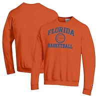 Men's Champion Orange Florida Gators Basketball Icon Pullover Crewneck Sweatshirt