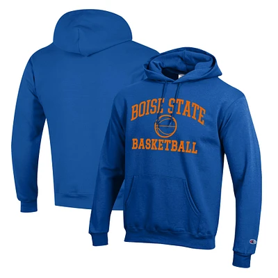 Men's Champion Royal Boise State Broncos Basketball Icon Pullover Hoodie